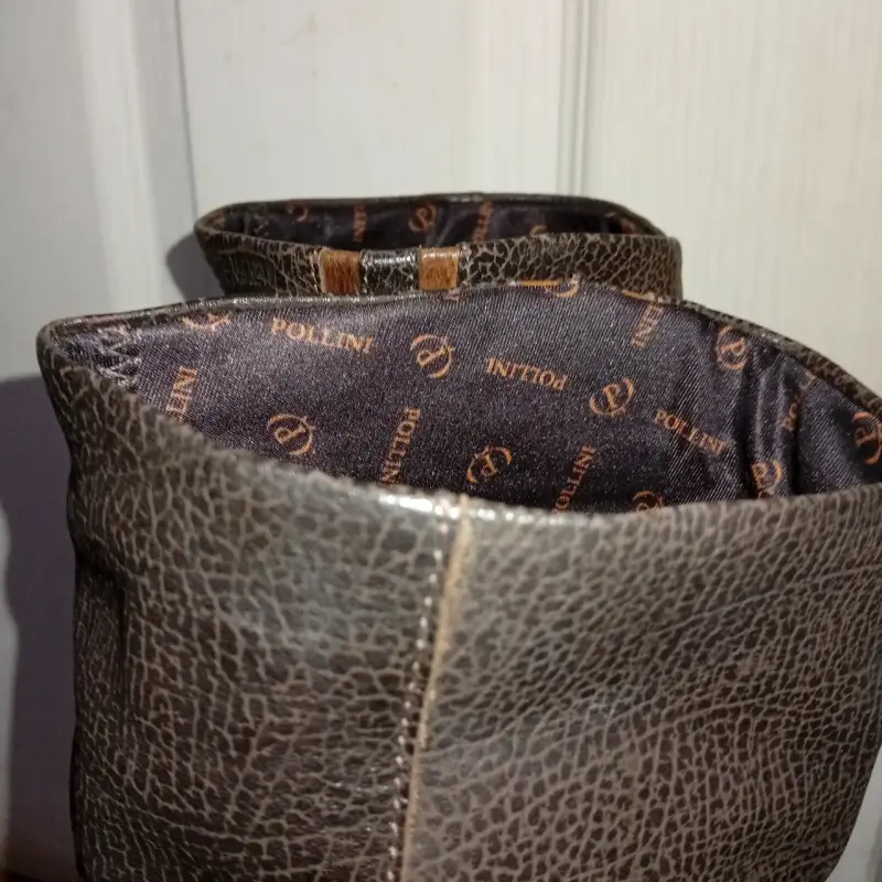 Botas altas de cuero con hebillas, Pollini - 3