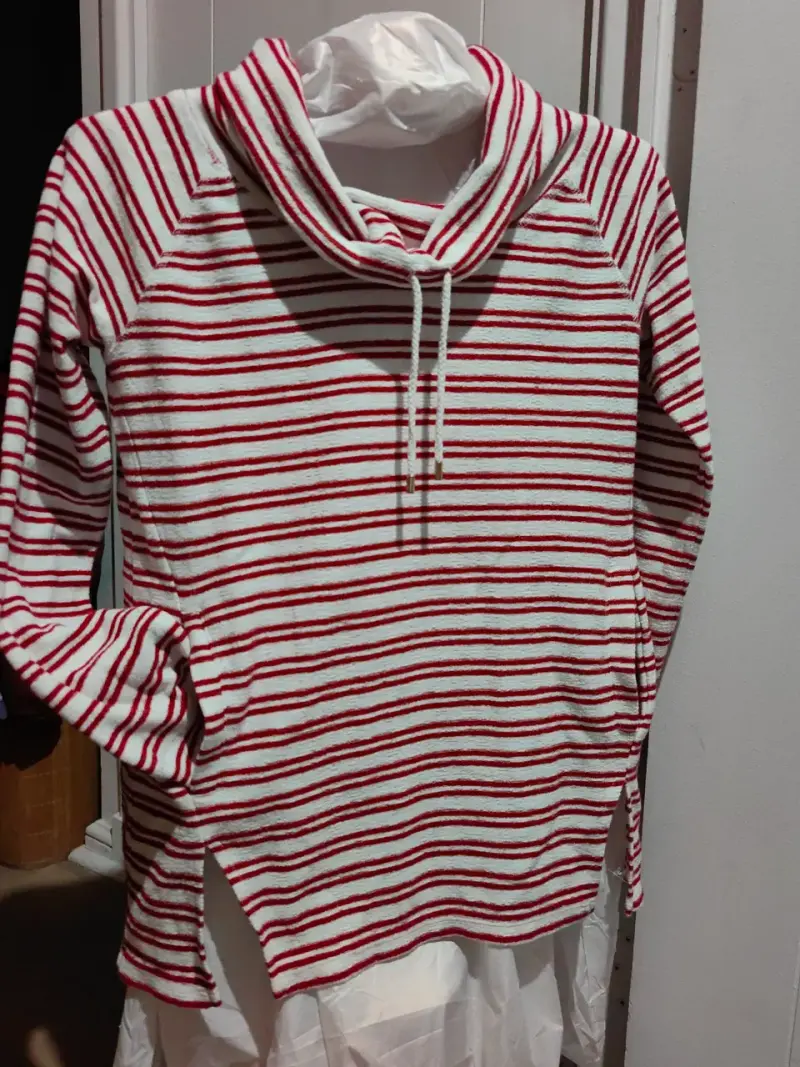 Polerón rayado Tommy Hilfiger rojo y blanco - 4
