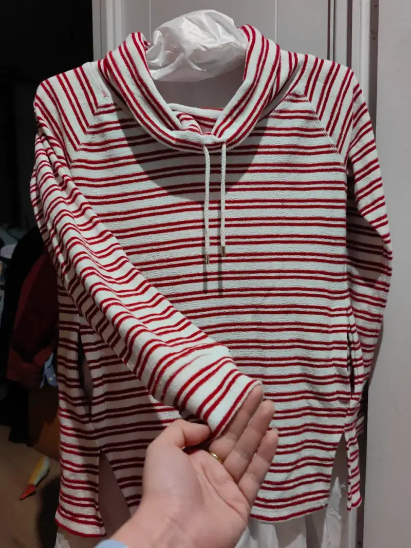Polerón rayado Tommy Hilfiger rojo y blanco - 5