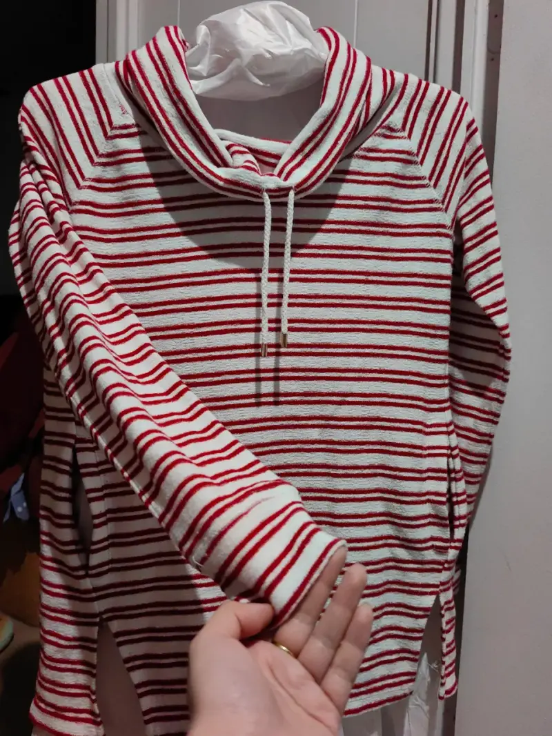 Polerón rayado Tommy Hilfiger rojo y blanco - 6