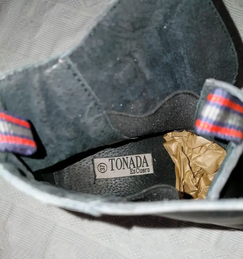 Botines de cuero negro con hebillas Tonada - 4