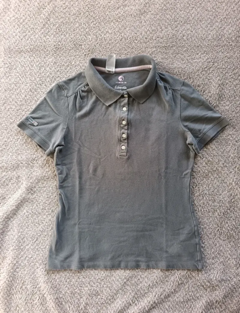 Polera Polo Gris Mujer