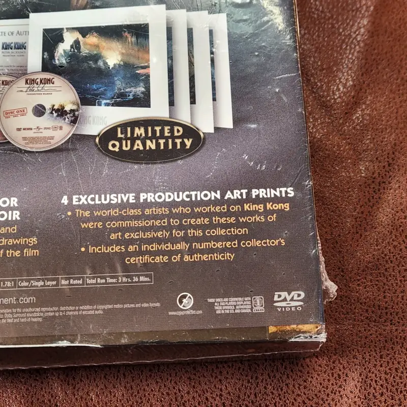 DVD portafolio coleccionista de King Kong 2005 - 6
