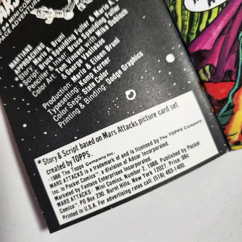 TOPPS, MINI COMIC MARS ATTACKS #2, 1988 🛸🔫🇺🇸 - 4