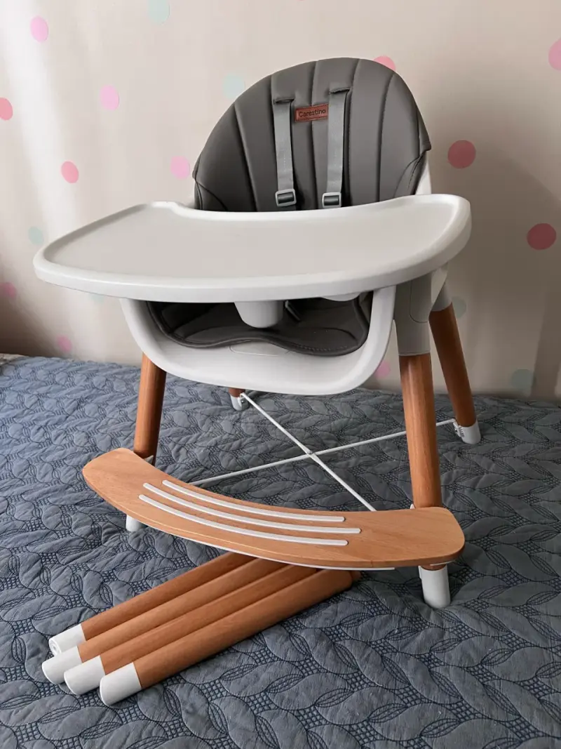 Silla de comer para bebé Carestino gris - 1