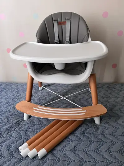 Silla de comer para bebé Carestino gris - miniatura 2
