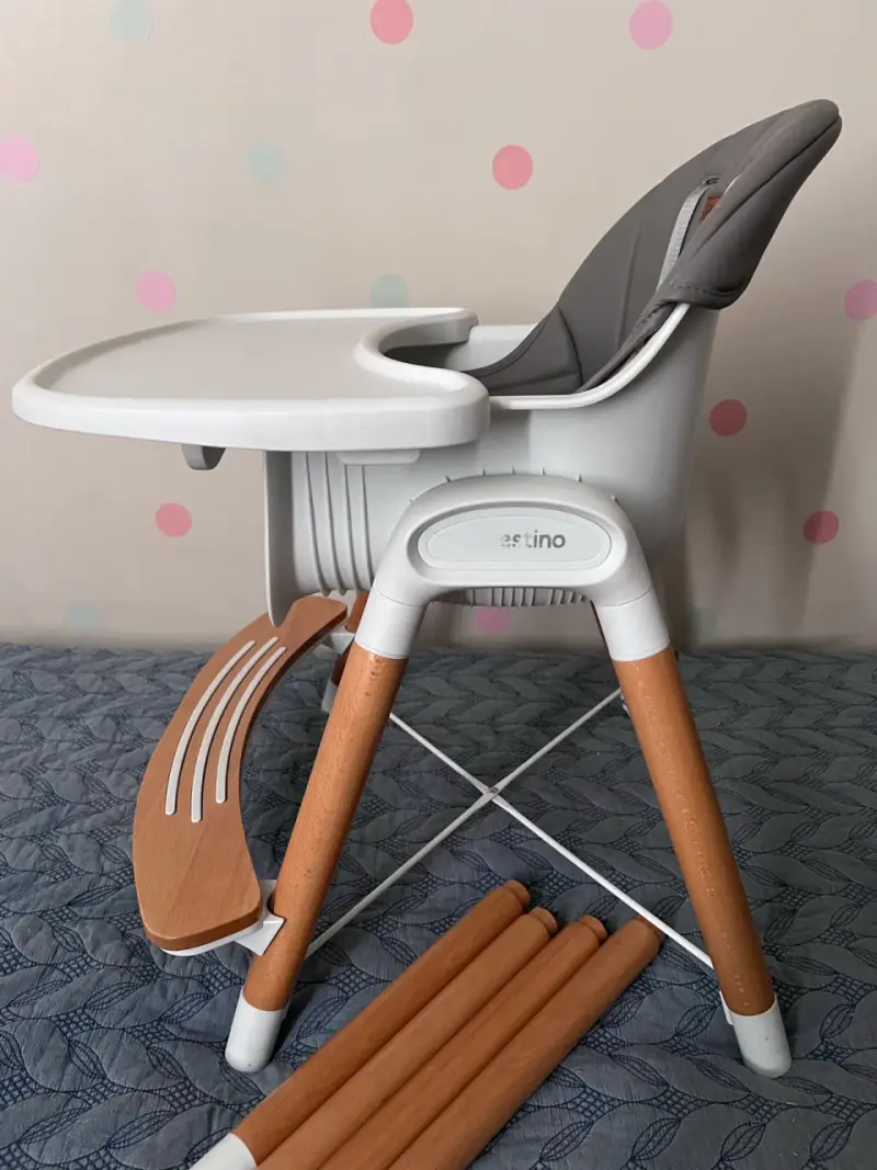 Silla de comer para bebé Carestino gris - 6