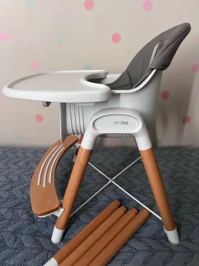 Silla de comer para bebé Carestino gris - miniatura 6