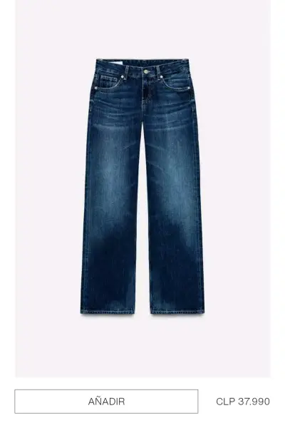 Jeans Zara Tiro Bajo Wide Leg - miniatura 1