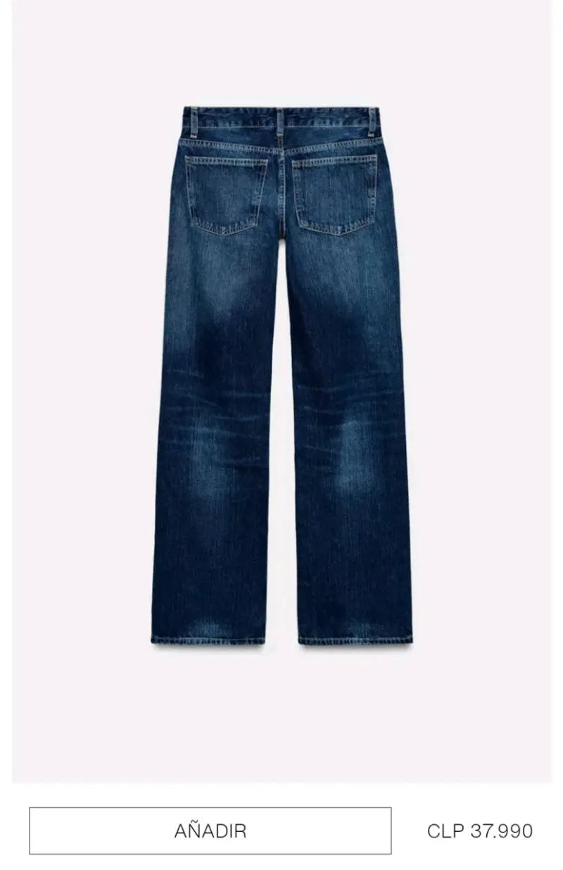 Jeans Zara Tiro Bajo Wide Leg - 2
