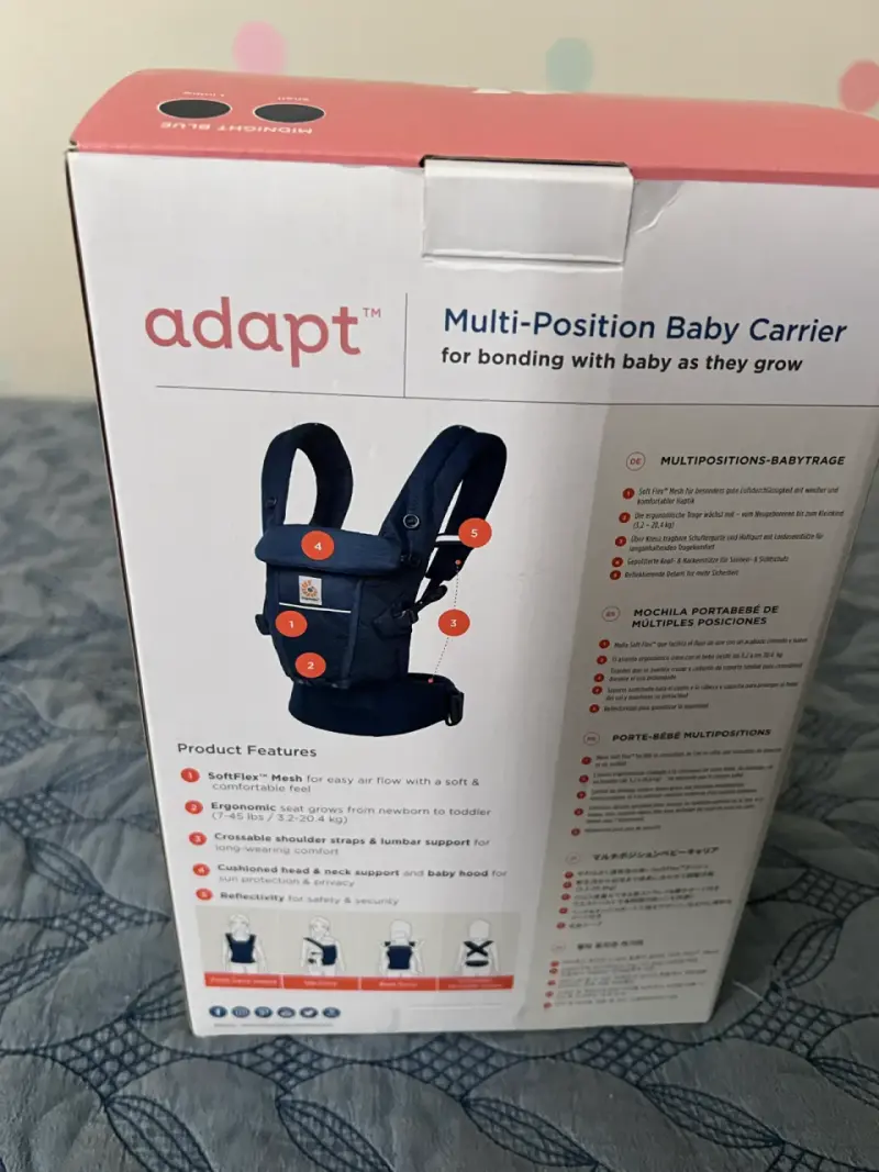 Portabebés ergonómico Ergobaby Adapt azul - 3