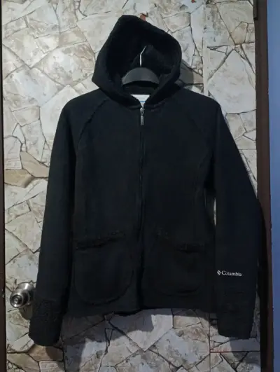 Chaqueta polar negra con capucha Columbia - miniatura 1