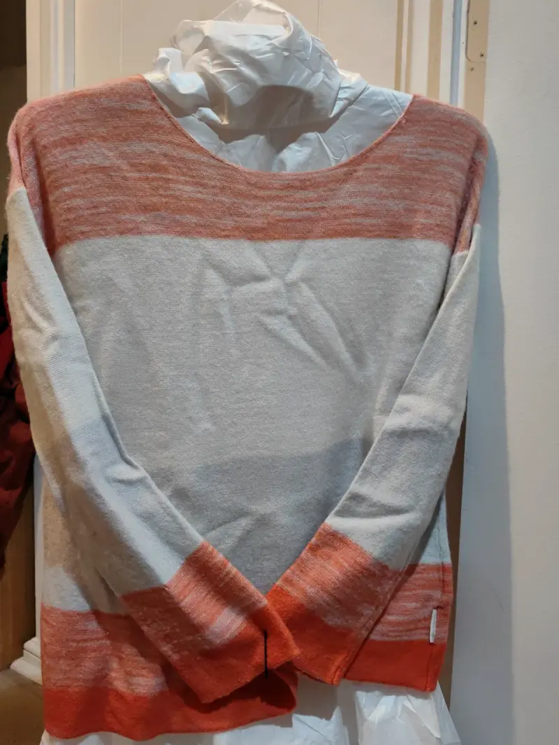 Suéter de lana Calvin Klein Jeans naranja y beige - 1