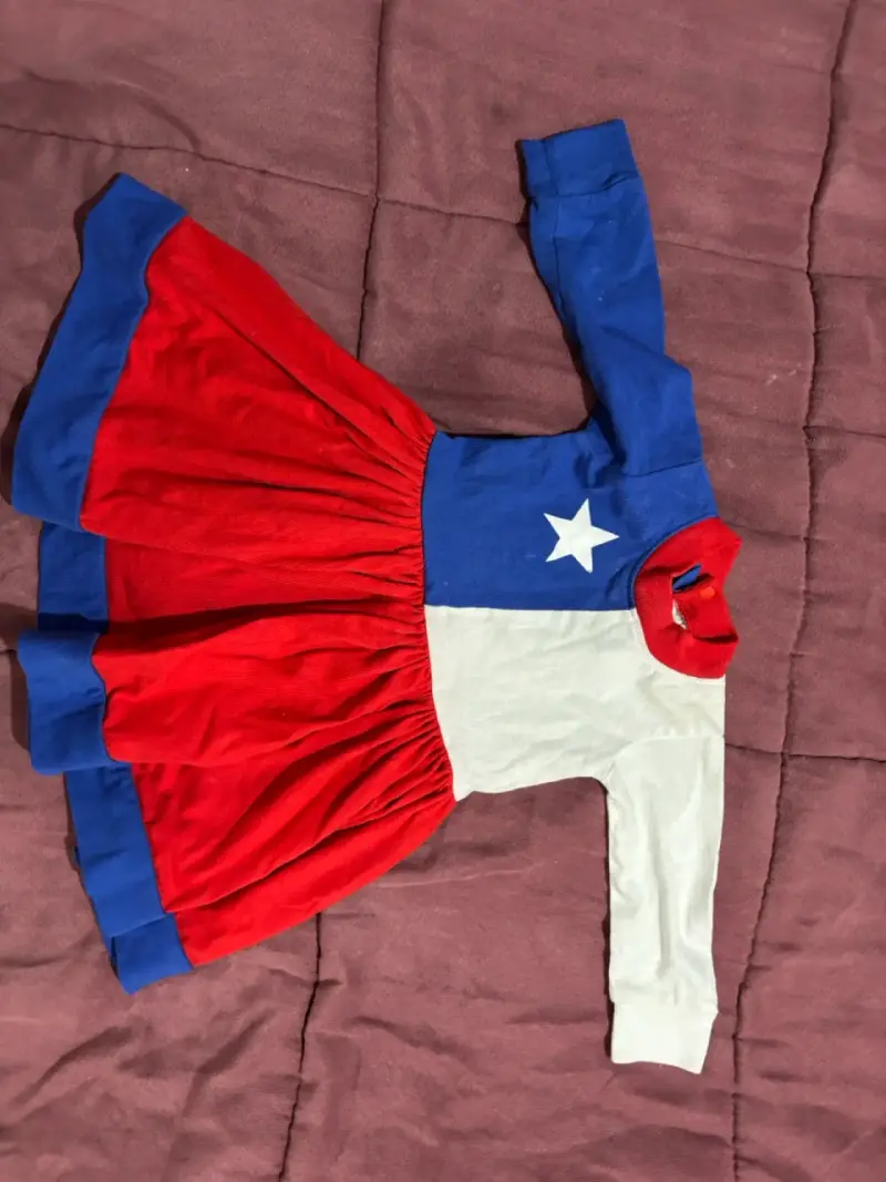 Vestido infantil tricolor con estrella