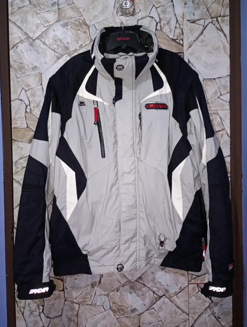 Chaqueta de esquí Spyder gris y negra para hombre - 2