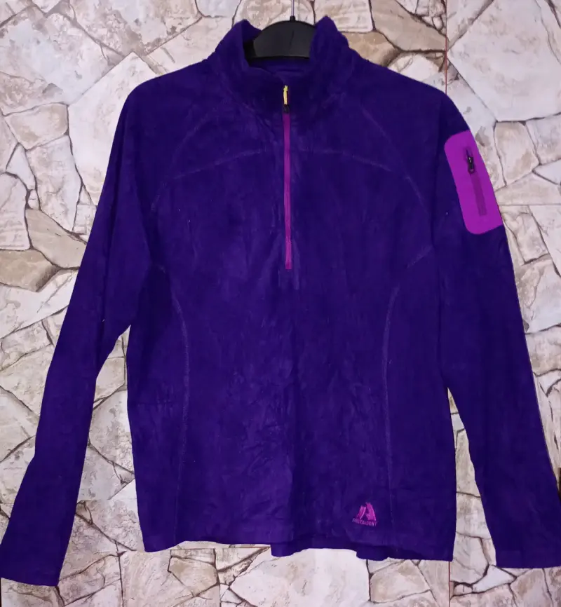 Polar morado para mujer con cierre medio - 2
