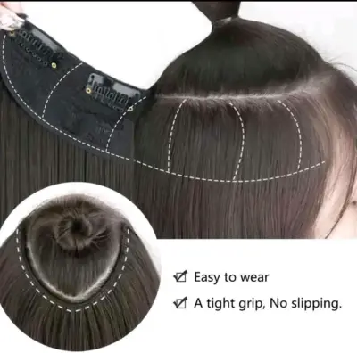 Extension de cabello liso largo castaño y negro - miniatura 2