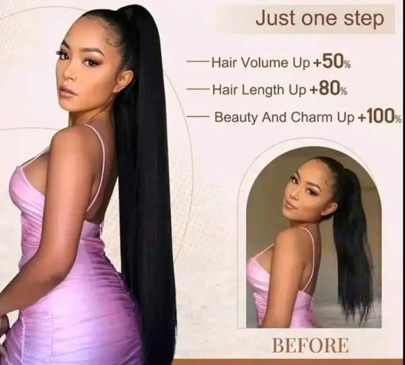 Extensión de Cabello Sintético Cola - Caballo 80cm - 3