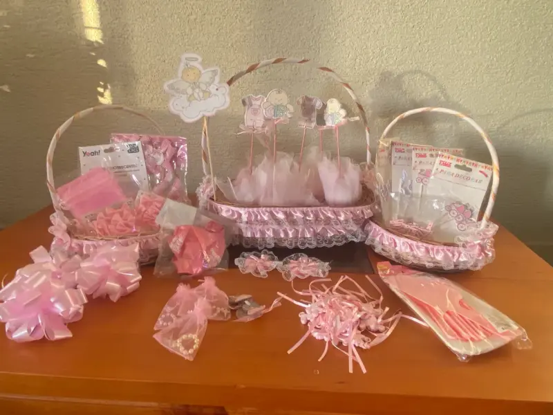 Set de decoración para baby shower niña - 2