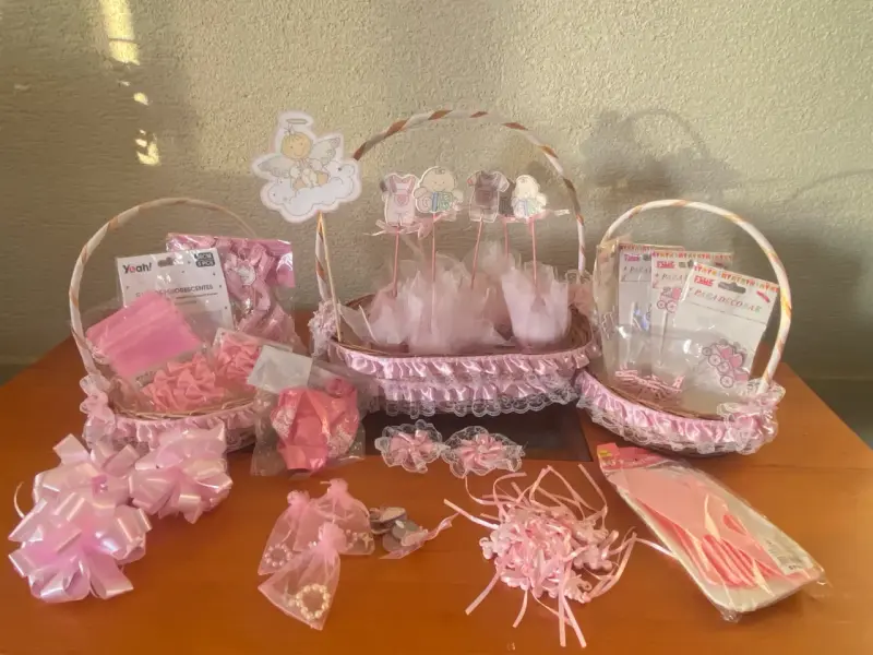 Set de decoración para baby shower niña - 3
