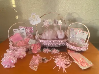 Set de decoración para baby shower niña - miniatura 3