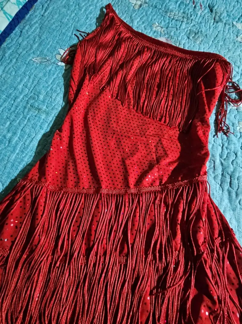 Vestido de baile rojo de merengue - 2