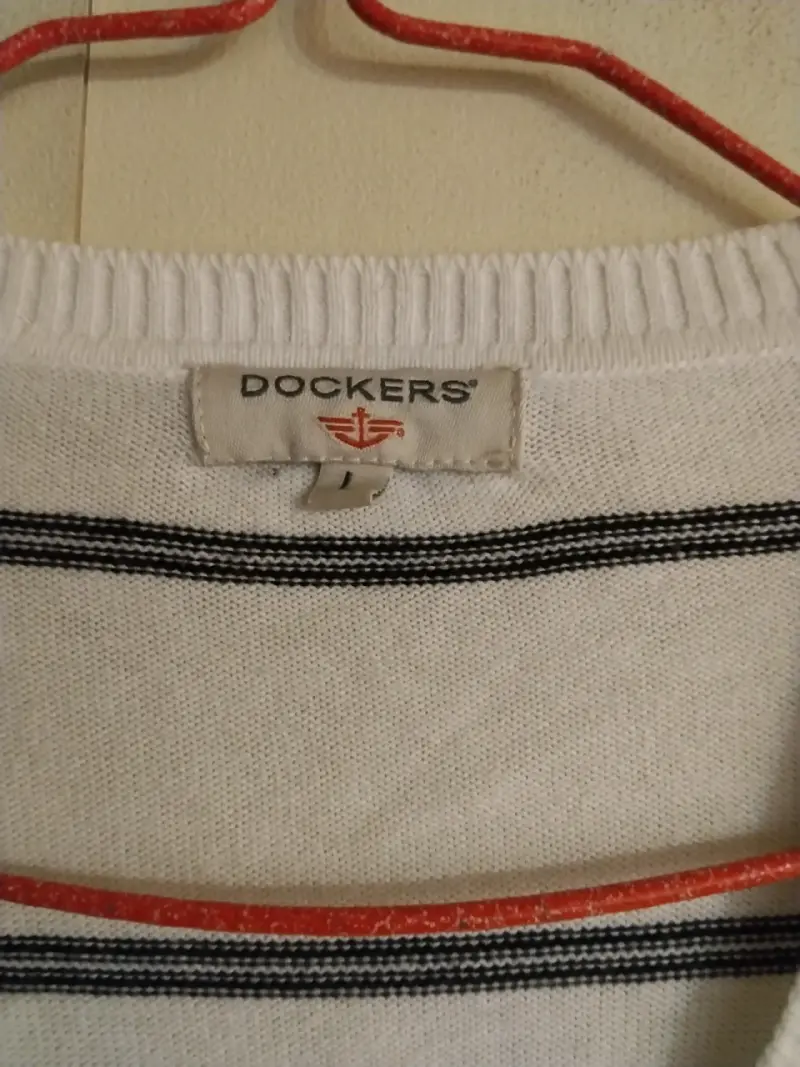 Suéter de rayas blancas Dockers para hombre - 1