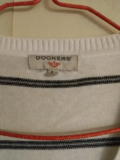 Suéter de rayas blancas Dockers para hombre - miniatura 1