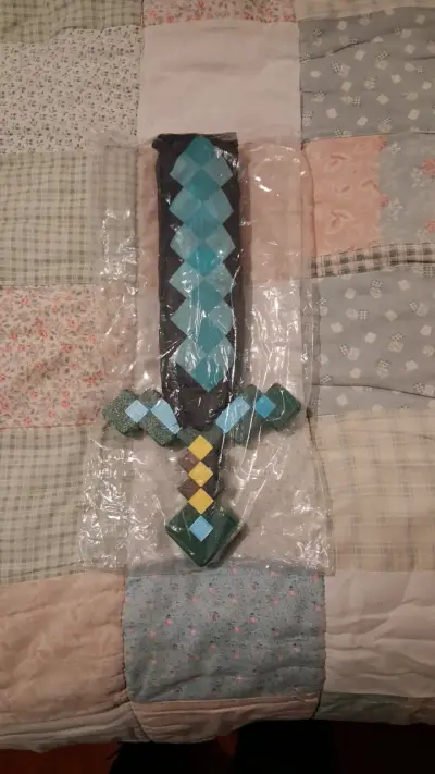 Paraguas Minecraft Espada Pixelada - miniatura 1