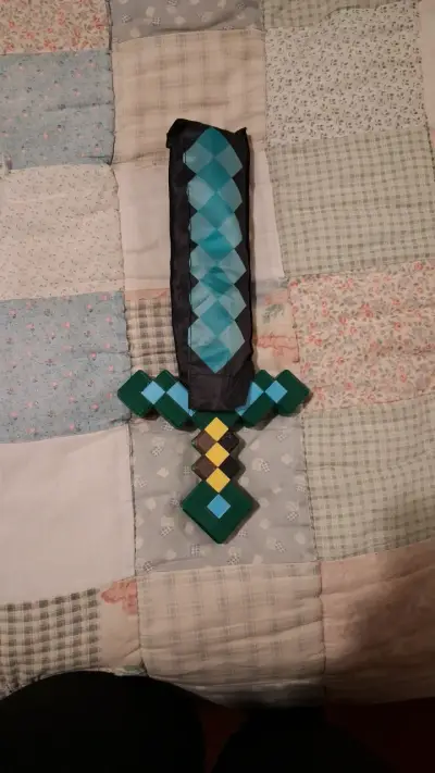 Paraguas Minecraft Espada Pixelada - miniatura 2
