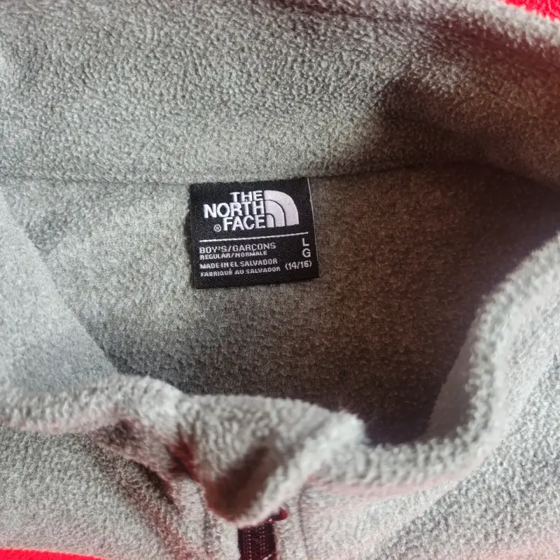 Polar The North Face gris y rojo para niño - 2