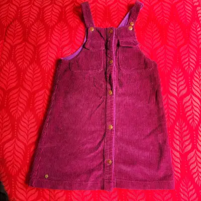 Vestido jumper morado para niña Ficcus - miniatura 1