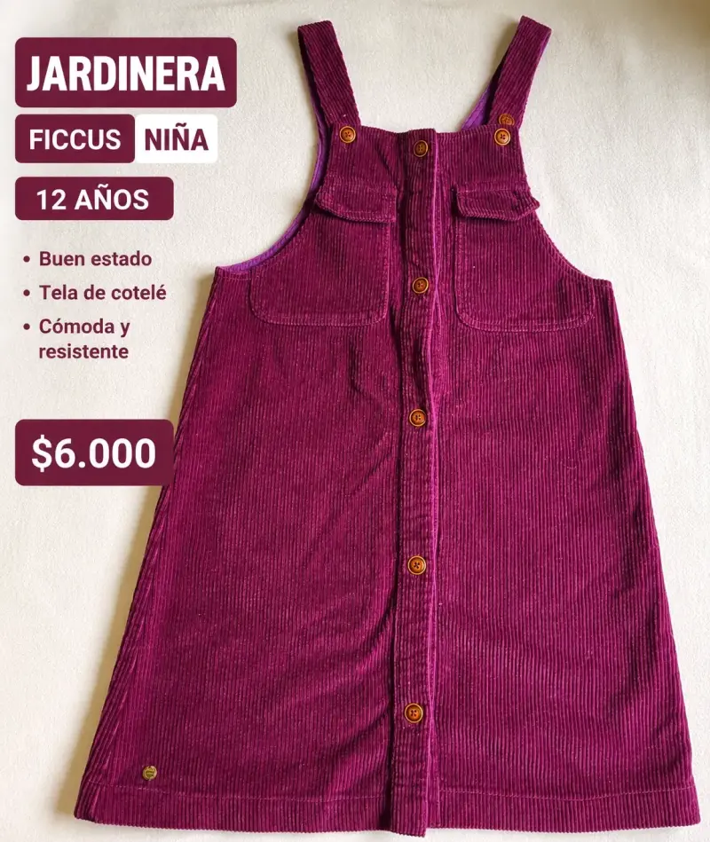 Vestido jumper morado para niña Ficcus - 3