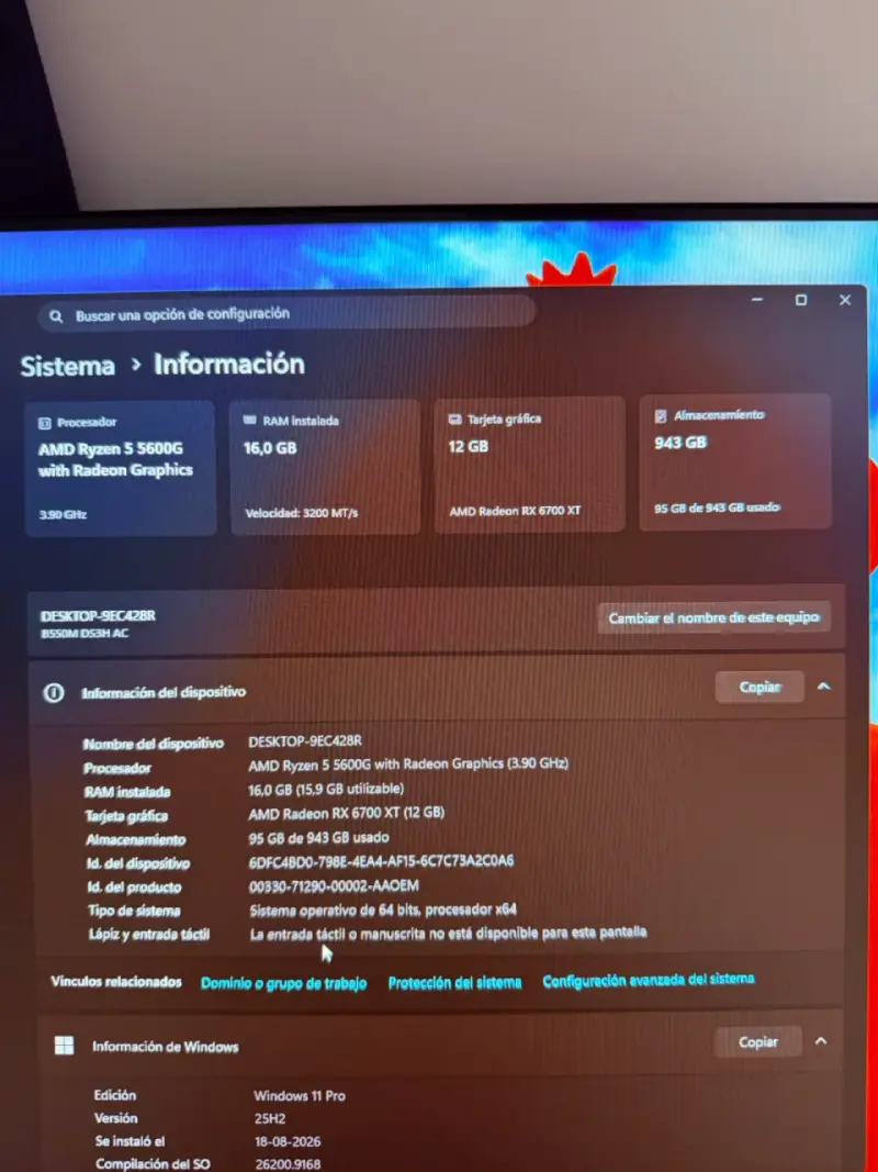 PC Gamer + monitor 144Hz - 4