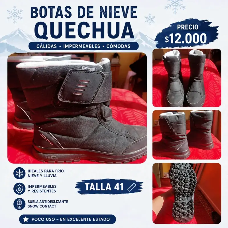 Botas de nieve Quechua, impermeables,snow contact - 6
