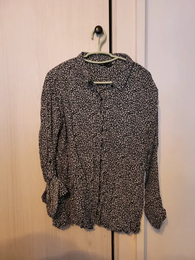 Blusa estampada de manga larga para mujer - 1