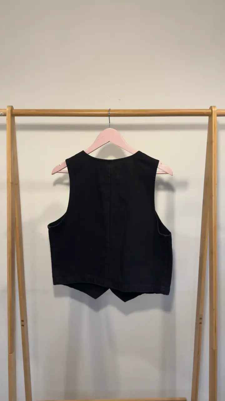 Vest Alaniz denim negro - 1