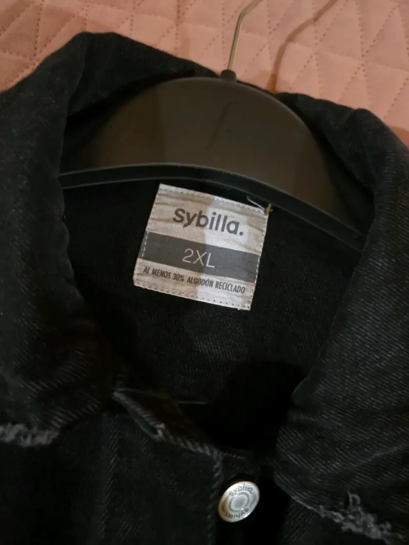 Chaqueta de mezclilla negra Sybilla 2XL oversize - 2