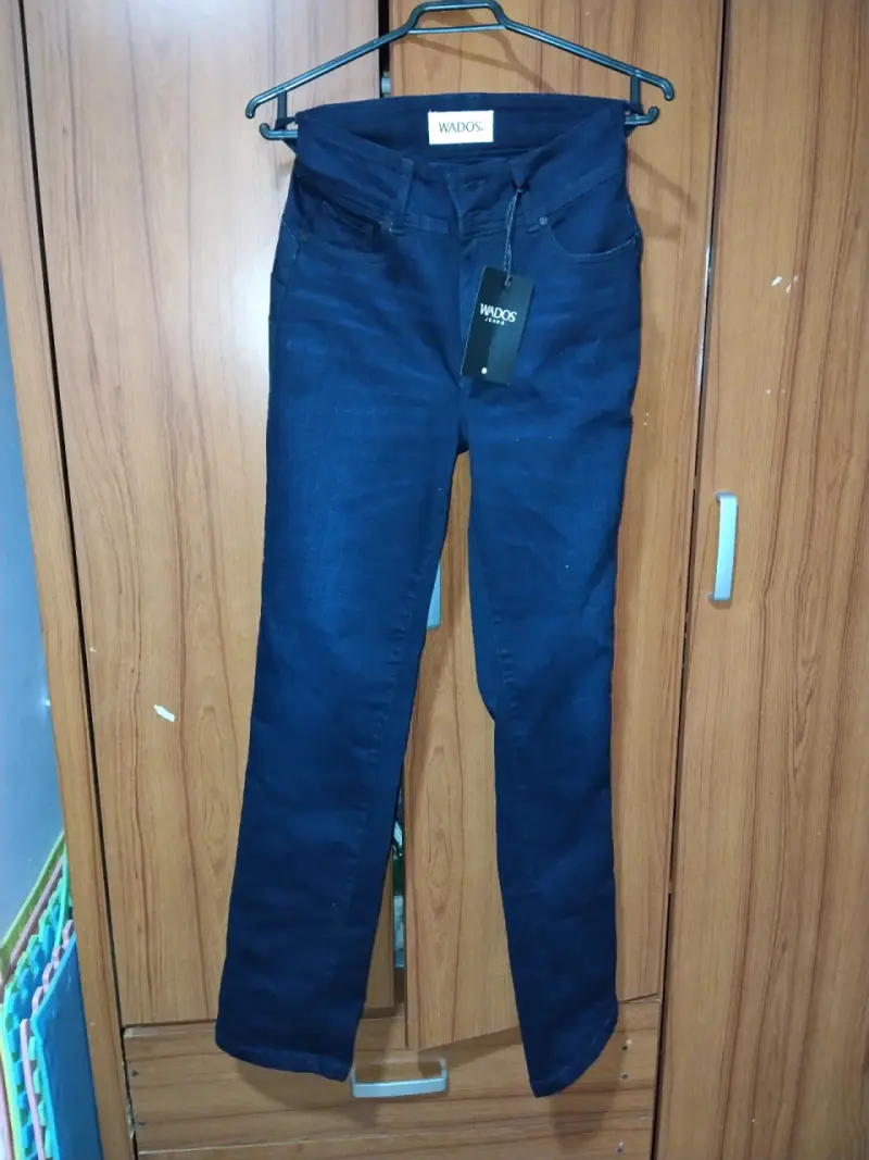 Jeans Wados slim tiro alto color índigo - 1
