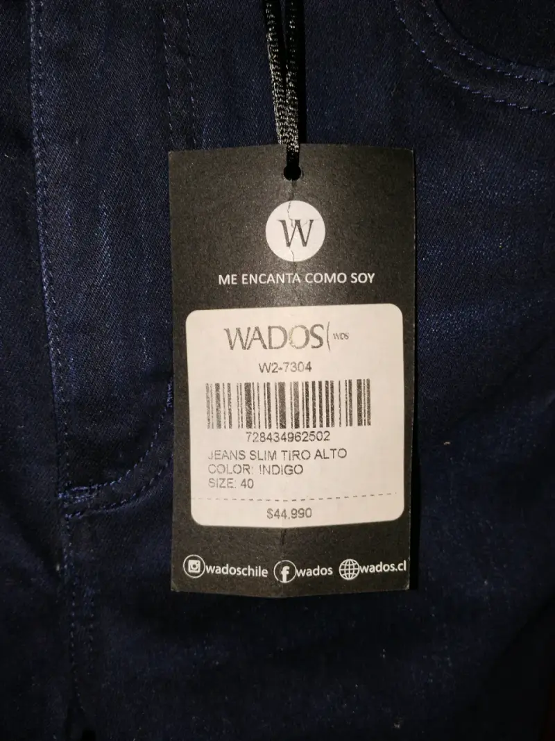 Jeans Wados slim tiro alto color índigo - 2