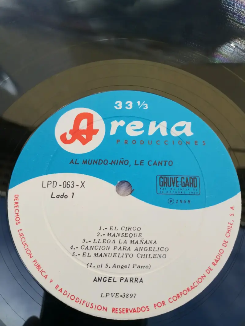 Vinilo 'Al Mundo-Niño Le Canto.Ángel Parra. (1968) - 2