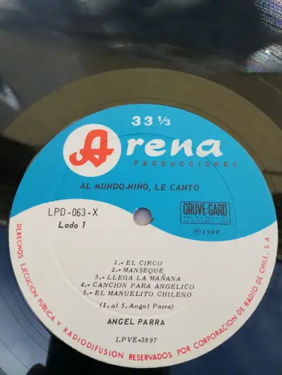 Vinilo 'Al Mundo-Niño Le Canto.Ángel Parra. (1968) - miniatura 2