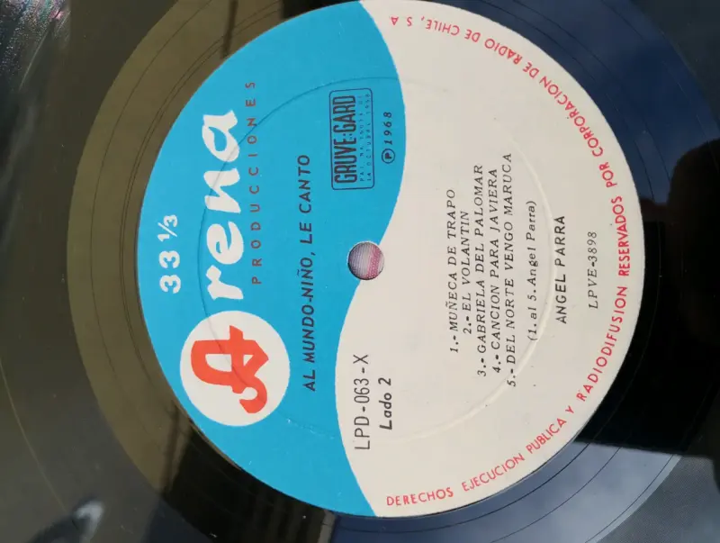 Vinilo 'Al Mundo-Niño Le Canto.Ángel Parra. (1968) - 3