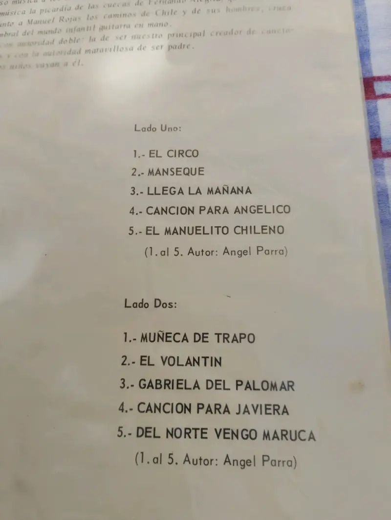 Vinilo 'Al Mundo-Niño Le Canto.Ángel Parra. (1968) - 6