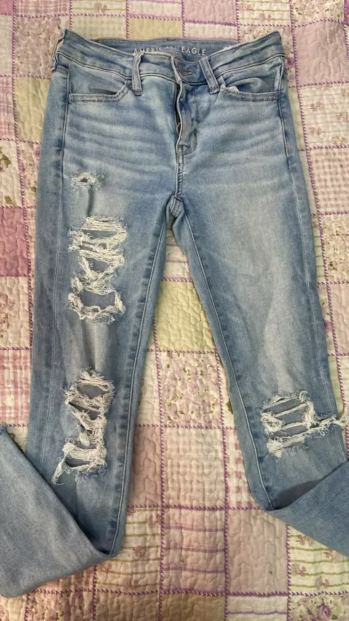Jeans rasgados American Eagle para mujer - 1