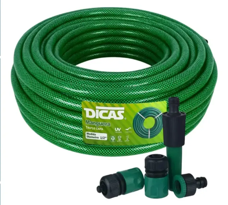 Manguera de Jardín Dicas Triple Capa 1/2" 50metros - 1
