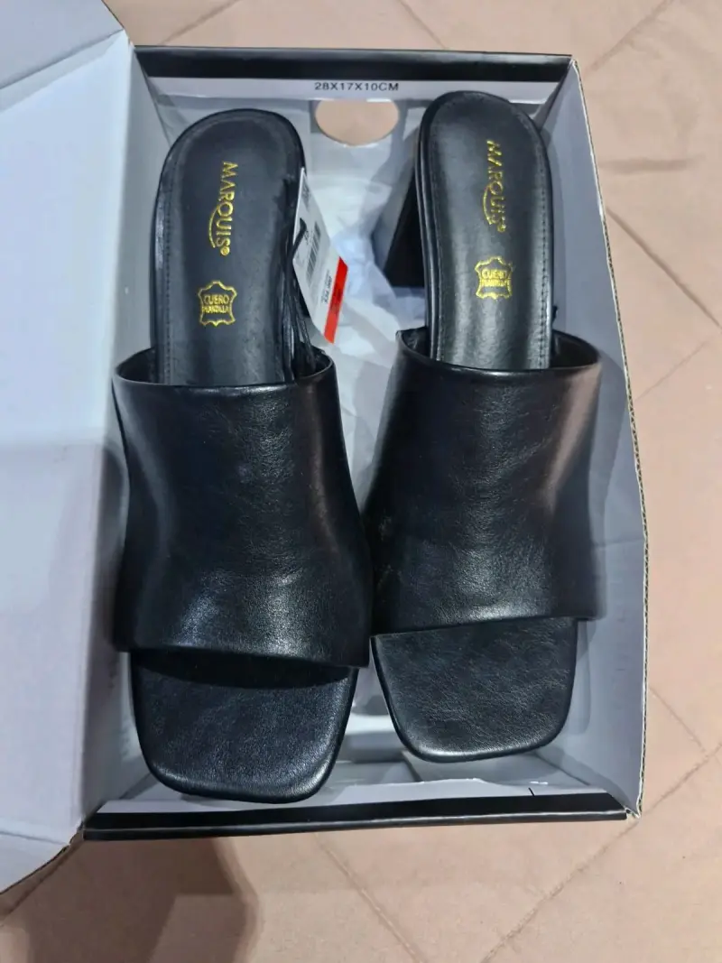 Sandalias de cuero negro Marquis talla 38