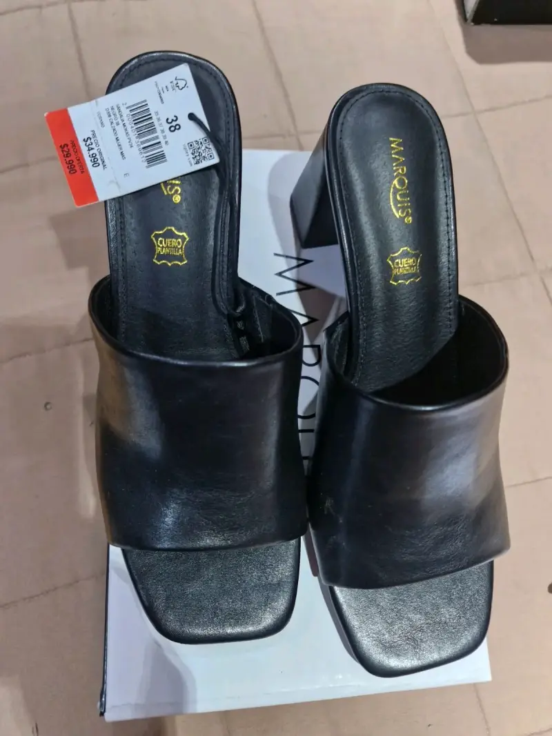 Sandalias de cuero negro Marquis talla 38 - 2