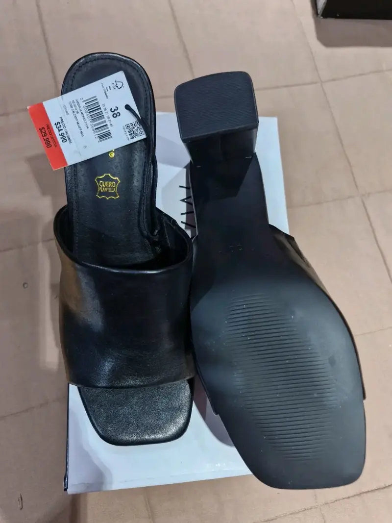 Sandalias de cuero negro Marquis talla 38 - 3