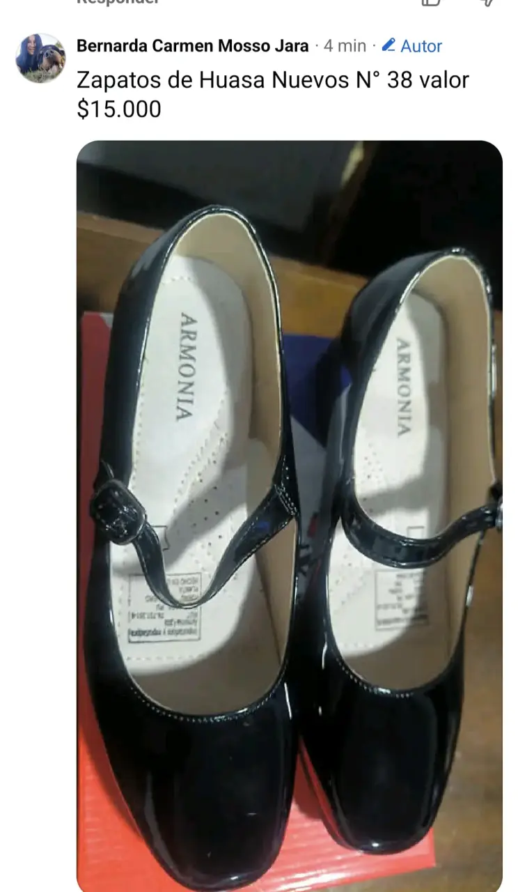 Zapatos de Huasa Negros Talla 34 - 6